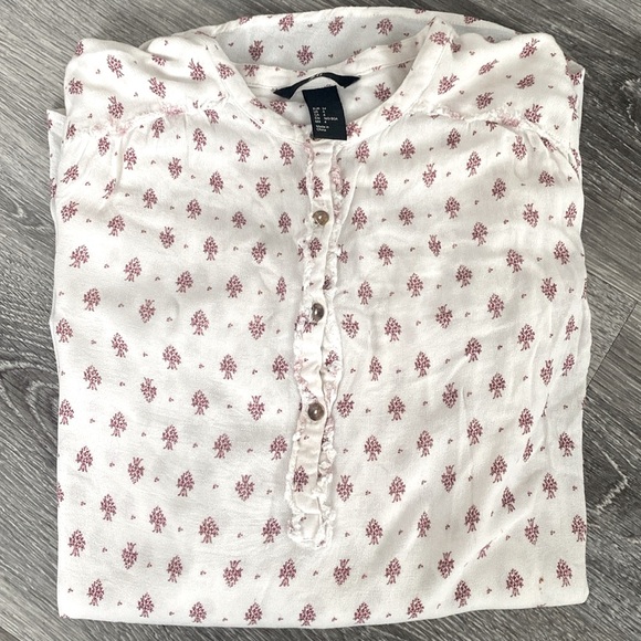 H&M Cottagecore Ditsy floral print Long Sleeve Layers Comfy Viscos Stretchy sz 4 - Picture 7 of 9